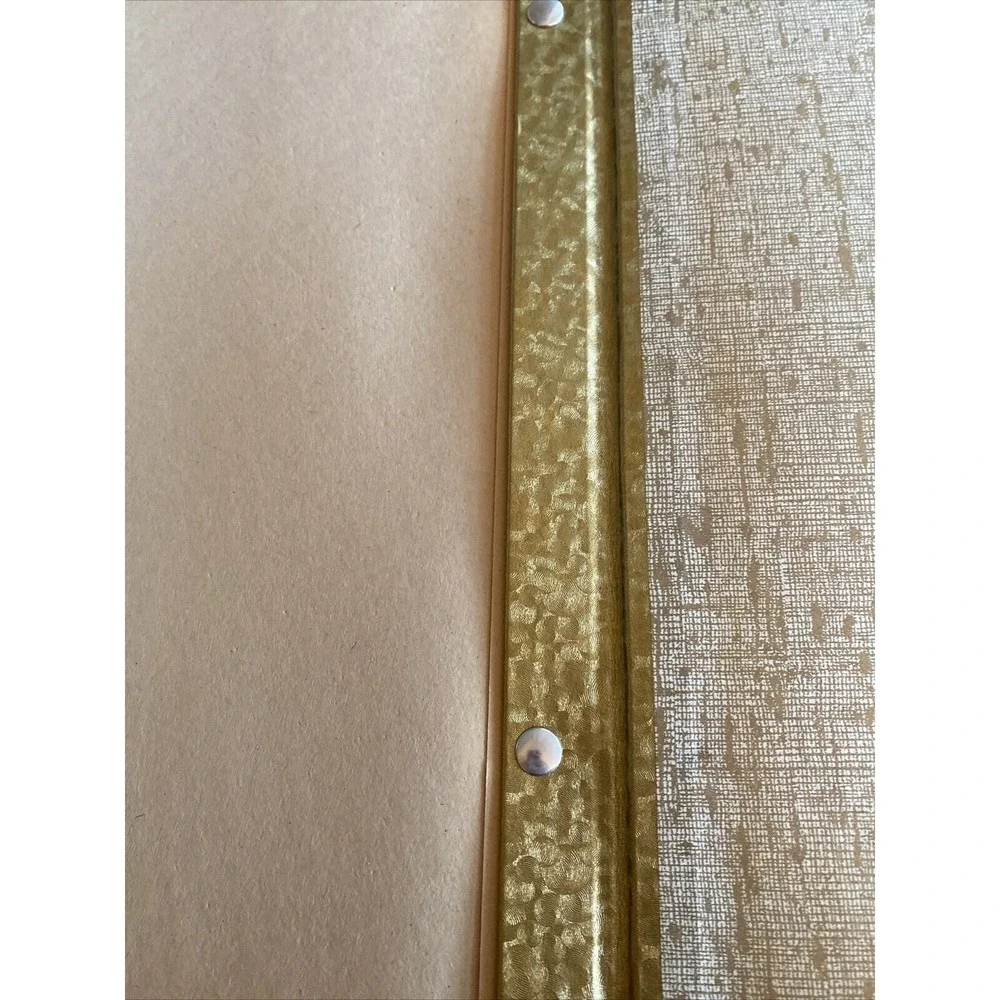 Decorel Scrapbook Gold Vintage Embossed Metallic Post‎ Bound Memory Book Retro